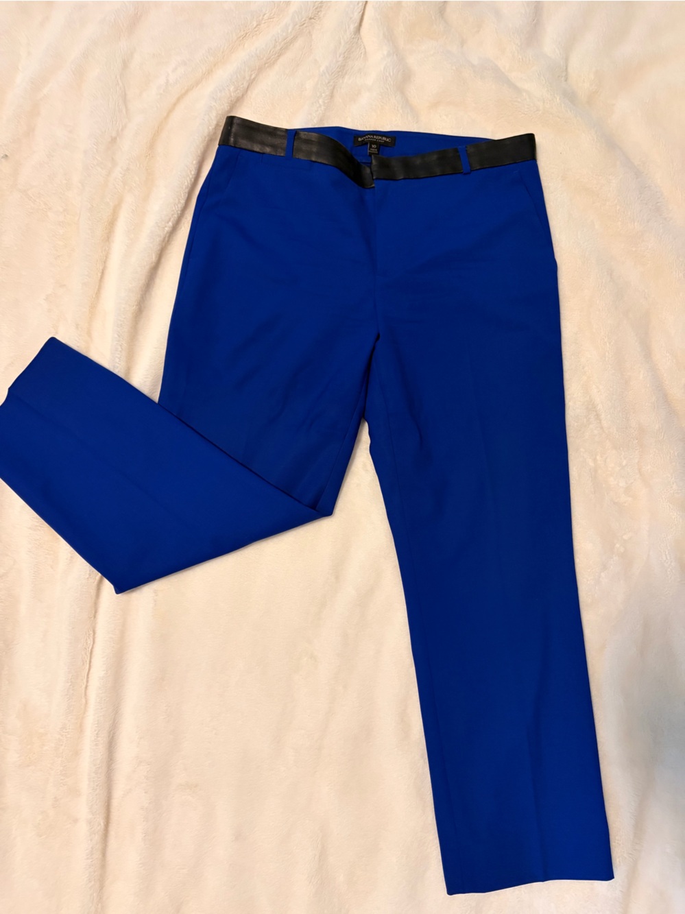 Banana Republic Cobalt Blue Pants with Black Trim